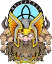 Scandinavian god of thunder thor, design illustration