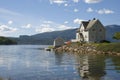 Scandinavian house on hardangerfjord