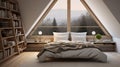 A Scandinavian-inspired bedroom.