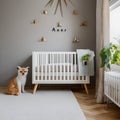 A Scandinavian-inspired nursery with neutral tones, wooden accents, and adorable animal wall art4