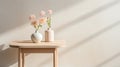 scandinavian interior side table Royalty Free Stock Photo