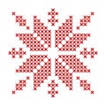 Scandinavian style Christmas cross stitch star pattern Royalty Free Stock Photo