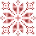 Scandinavian style Christmas cross stitch star pattern Royalty Free Stock Photo