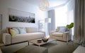 Scandinavian living room trend Royalty Free Stock Photo