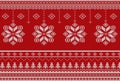 Scandinavian Merry Christmas style seamless knitted pattern.