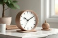 Scandinavian Minimalistic Desk Clock in a Contemporary Setting