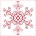 Scandinavian Nordic winter cross stitching