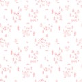 Vector pattern in Scandinavian style.Forest animals In red. Royalty Free Stock Photo