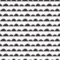 Scandinavian seamless black and white pattern in hand drawn style.