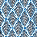 Scandinavian seamless folk art pattern, Nordic motif Royalty Free Stock Photo