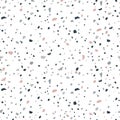 Scandinavian seamless pattern. Random drawn dots seamless pattern. Pink and grey spots in a chaotic vector pattern. Polka spots