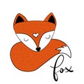 Scandinavian sleepy fox Royalty Free Stock Photo