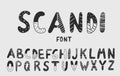 Scandinavian style alphabet Royalty Free Stock Photo