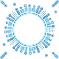 Scandinavian style blue wreath