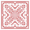 Scandinavian style Christmas cross stitch pattern Royalty Free Stock Photo