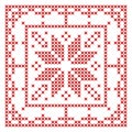 Scandinavian style Christmas cross stitch pattern Royalty Free Stock Photo