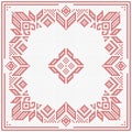 Scandinavian style cross stitch pattern Royalty Free Stock Photo