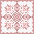 Scandinavian style cross stitch pattern Royalty Free Stock Photo
