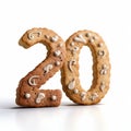 Scandinavian Style 3d Cookie Art: The Number 20