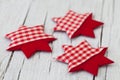 Scandinavian Style Xmas Stars In Red And White Royalty Free Stock Photo