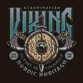 Scandinavian viking vintage label