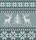 Scandinavian winter ornament. Cristmas seamless knitted pattern.