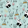 Scandinavian Woodland Seamless Pattern