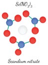 Scandium nitrate ScN3O9 molecule