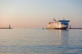 Scandlines ferry `Berlin` at Rostock Warnemuende Royalty Free Stock Photo