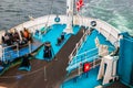 Scandlines ferry floats from Helsingor in Denmark to Helsingborg harbor in Sweden