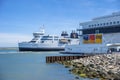 The Scandlines ferry in the port of Puttgarden