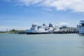 The Scandlines ferry in the port of Puttgarden