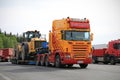 Scania G580 Semi Heavy Transport at Truck Stop Royalty Free Stock Photo