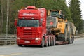 Scania 164G Transports Heavy Volvo Wheel Loader