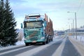 Scania R500 Logging Truck on the Road Royalty Free Stock Photo