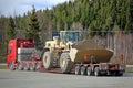 Scania Semi Hauls Oversize Load, Rear View