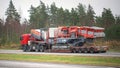 Scania Semi Truck Hauls Mobile Cone Crusher