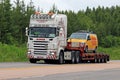 Scania Truck Transports Pilot Vehicle