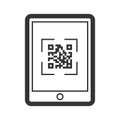 Scaning qr code icon, telephone business application