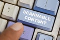Scannable content on the button keyboard Royalty Free Stock Photo