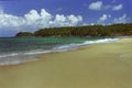 Tropical Beach scene, sand, blue skies, Thailand