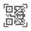 Scanner, barcode icon. Gray vector graphics