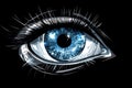 A scanner decodes the retinal data. A digital retinal recognition system is envisioned. A 3D model of the technology is