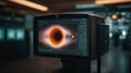 The scanner decodes the retinal data tech . Security access technology
