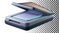 Scanner for document digitization and office equipment png transparent image Generative AI