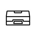 Scanner office equipment icon vector outline illustration Royalty Free Stock Photo