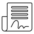 Scanner paper check icon outline vector. Detect privacy