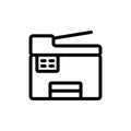 Scanner printer device icon vector outline illustration