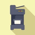 Scanner printer icon flat vector. Eco ecology device