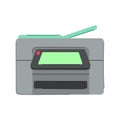 scanner printer paper cartoon vector illustration Royalty Free Stock Photo